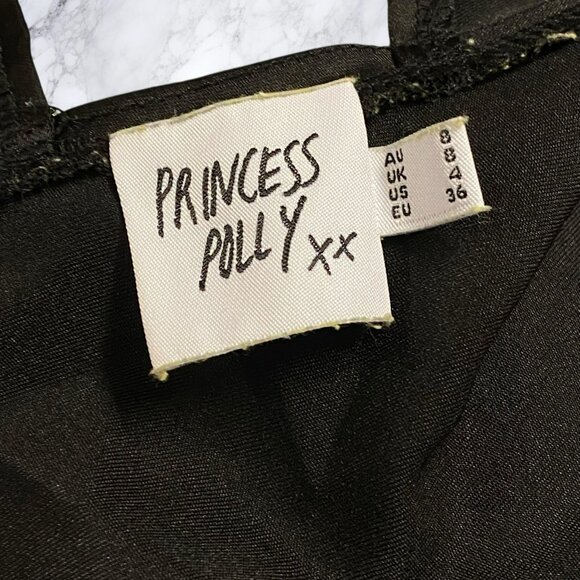 Princess Polly Tashey Bias Cut Maxi Dress - Black - Picture 3 of 8